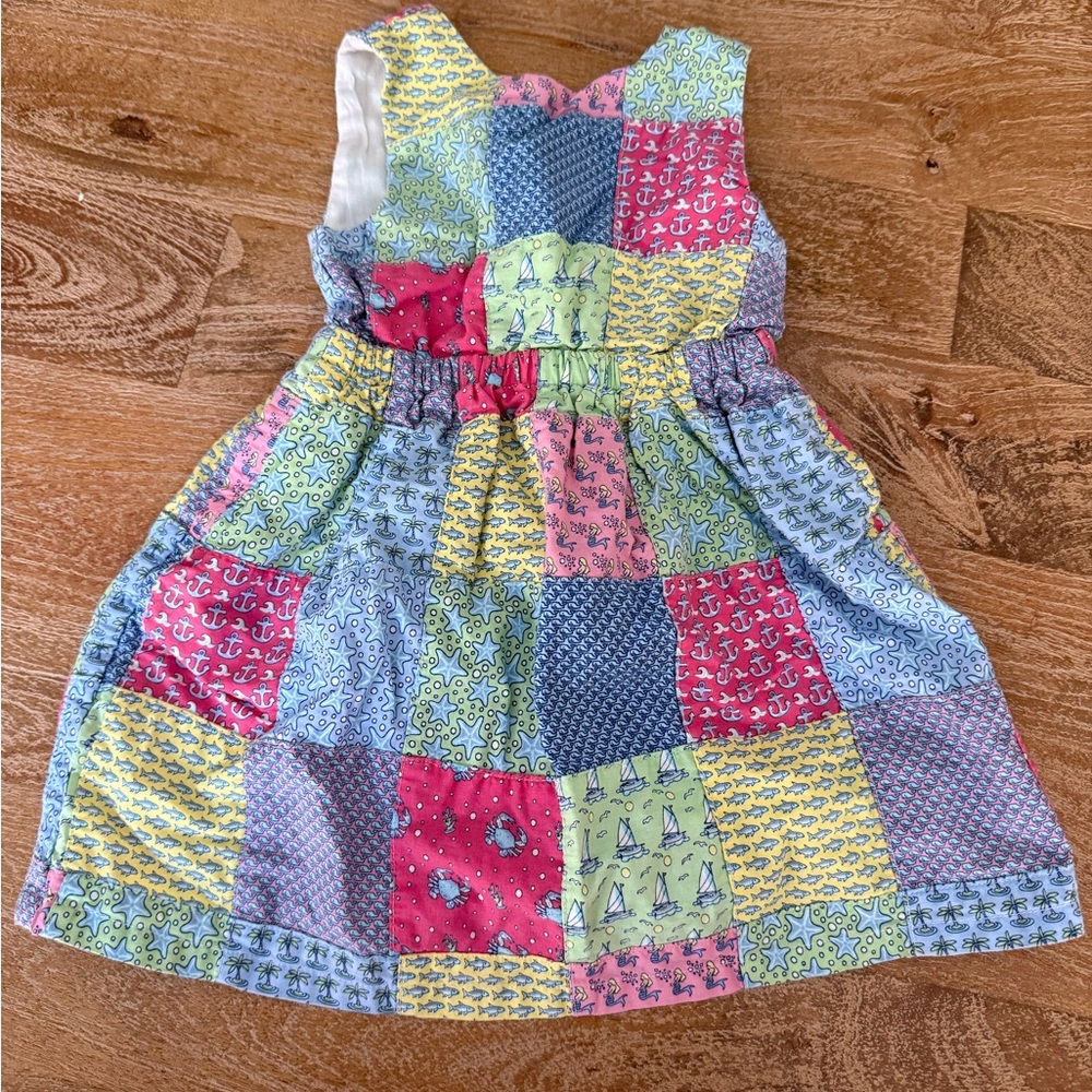 Vineyard Vines Multicolor Patchwork Kids Dress